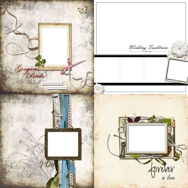 Wedding Beauty Scrapbook Pages