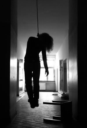 suicides by hanging. 100%