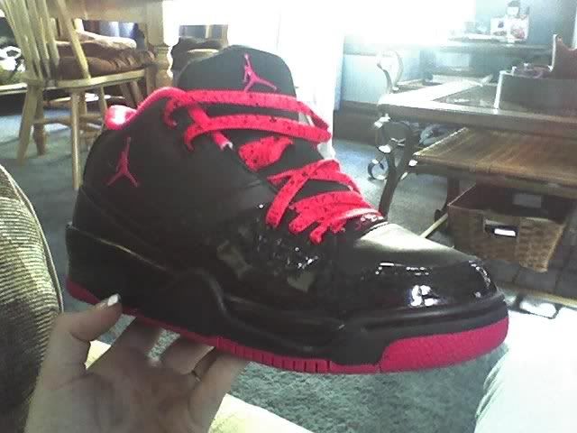 hot pink and black jordan 1