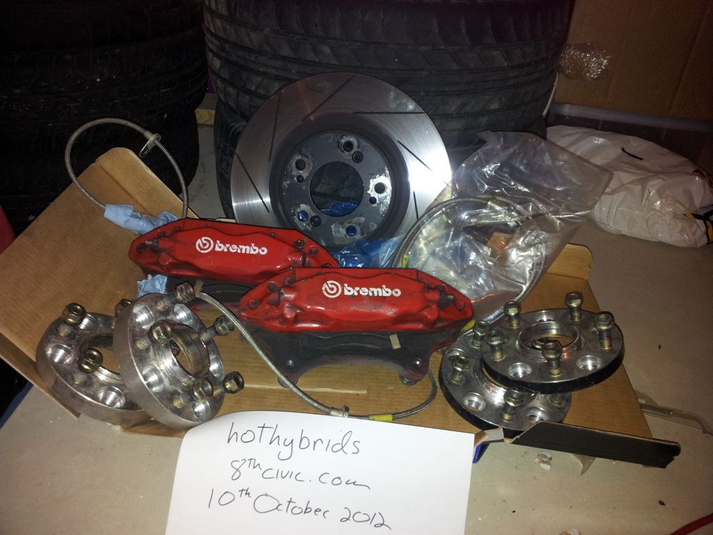 Ontario DC5R Brembo Brakes, S2000 Rotors, SS Brake Lines, Spacers
