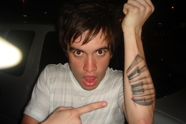 brendon urie tattoo. and has an amazing tattoo