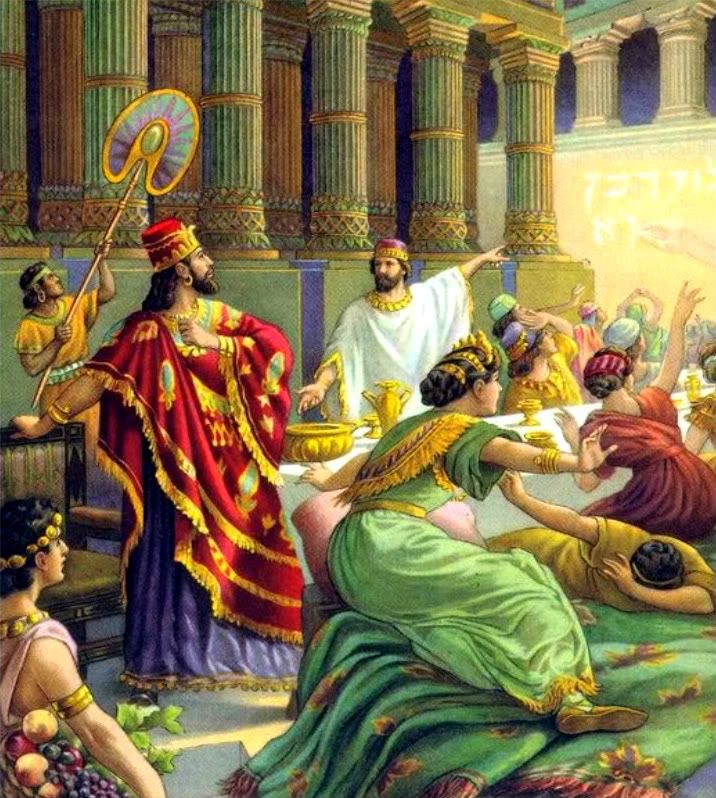 THE VICE REGENT OF BABYLON, BELSHAZZAR, WITNESSES &quot;THE WRITING ON THE WALL&quot;