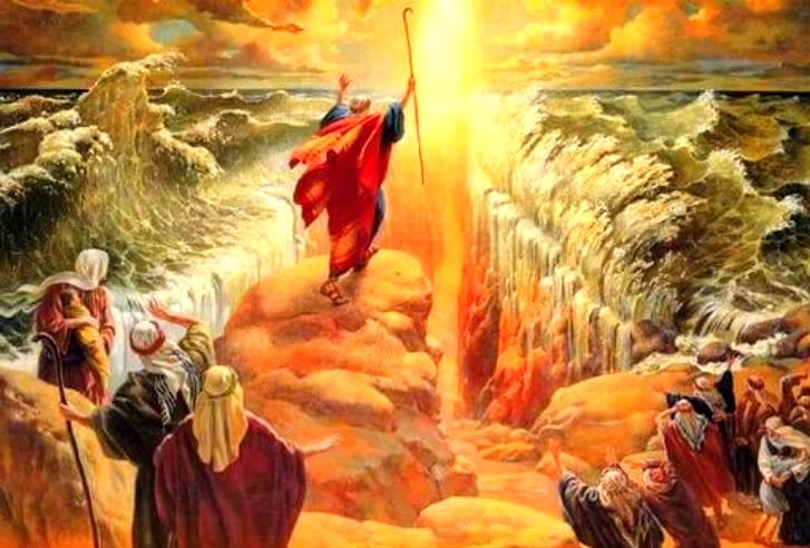 moses's rod photo: MOSES WITH THE ROD OF GOD, SPLITS THE RED SEA, BY THE POWER OF GOD MOSESSPLITREDSEAFIRST-1.jpg