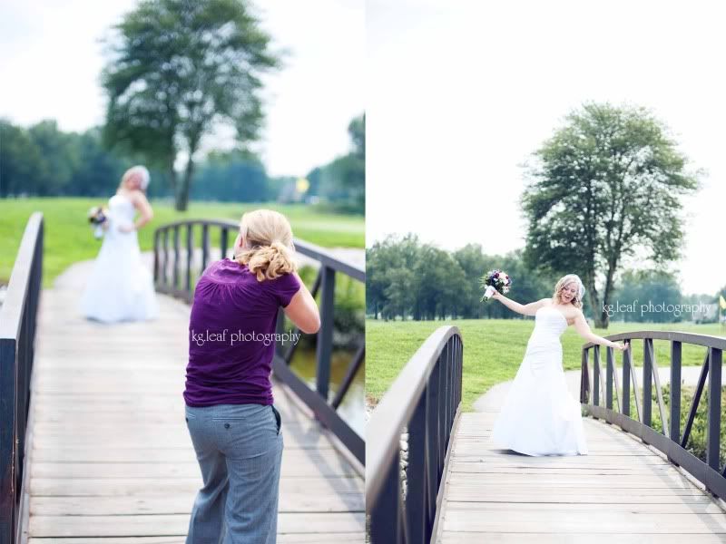 bride on bridge