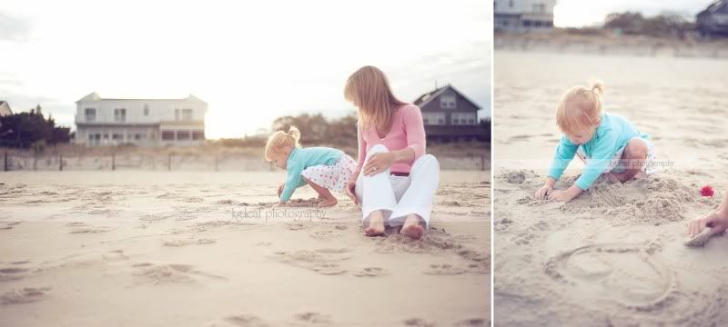 kg.leaf photography mother daughter sand play