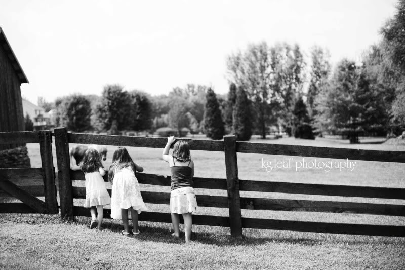 kids at horse farm