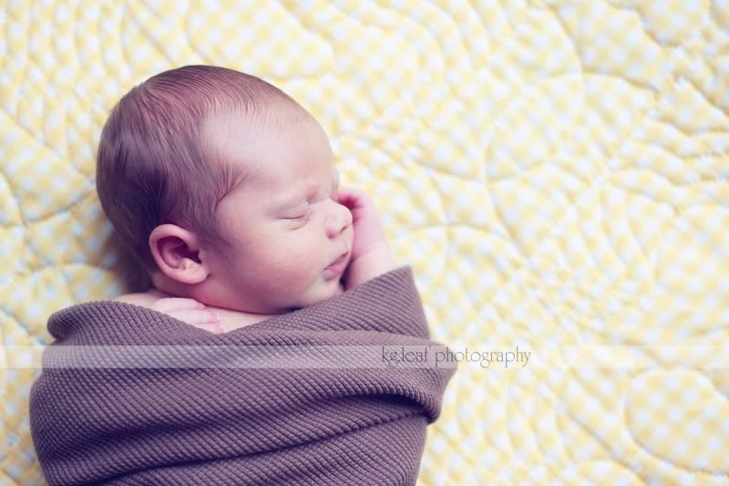 kg.leaf photography baby and yellow quilt