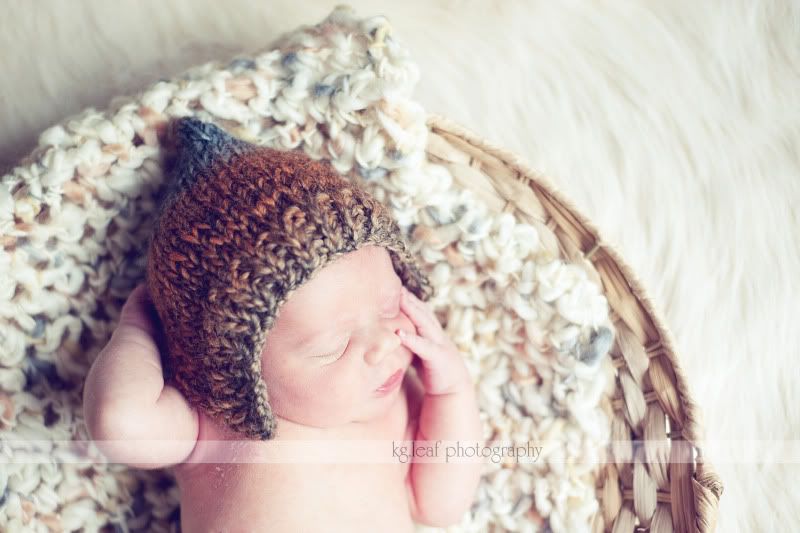 kg.leaf photography newborn in hat