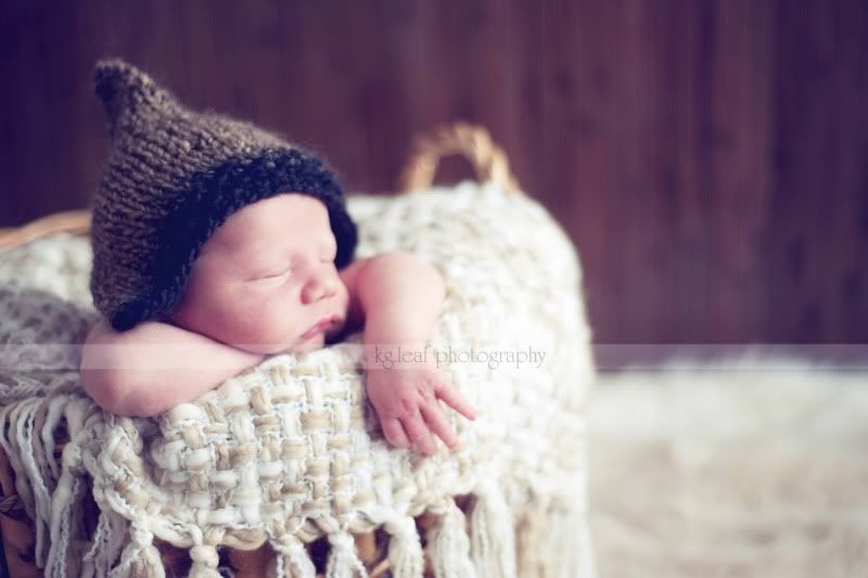 kg.leaf photography newborn elf hat