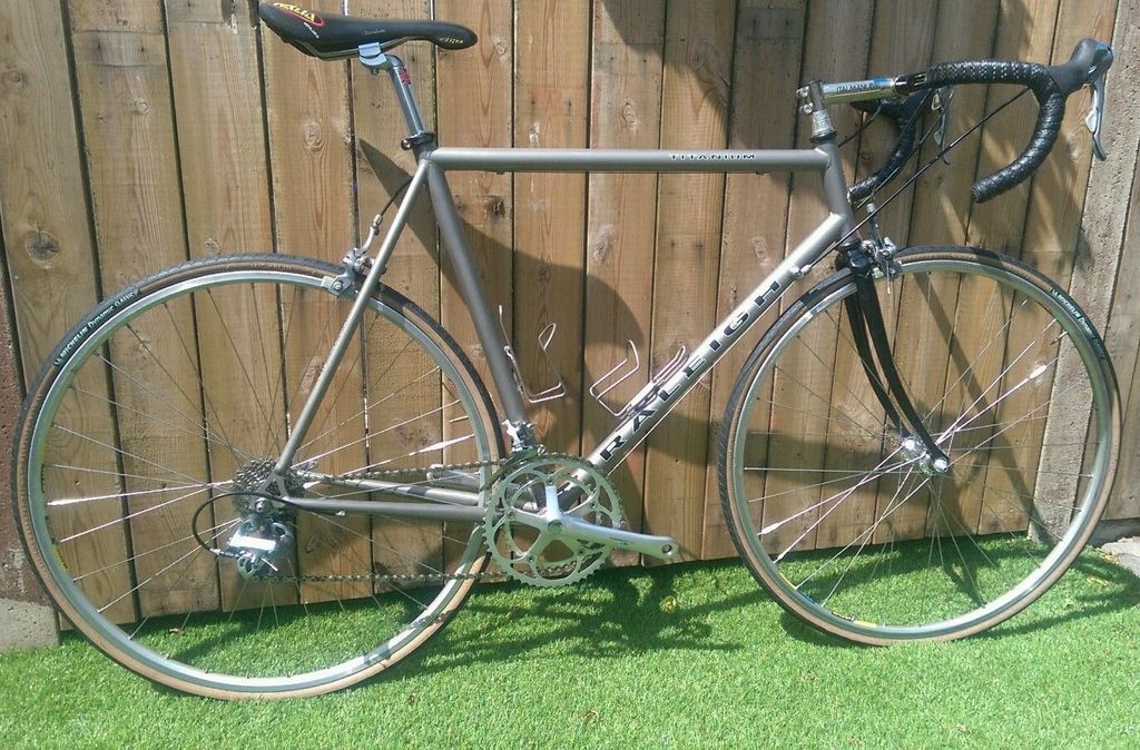 raleigh titanium road bike