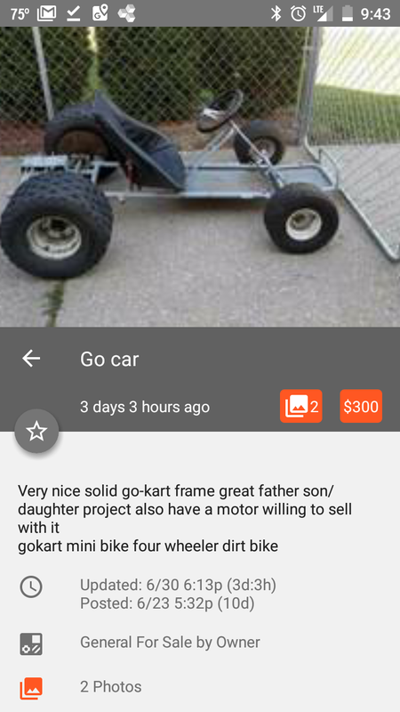 The Kind Of Crap On The Local Cl Diy Go Kart Forum