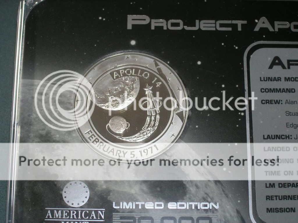 Project Apollo   Apollo 14, 40th Anniversary, silver coin + holder 