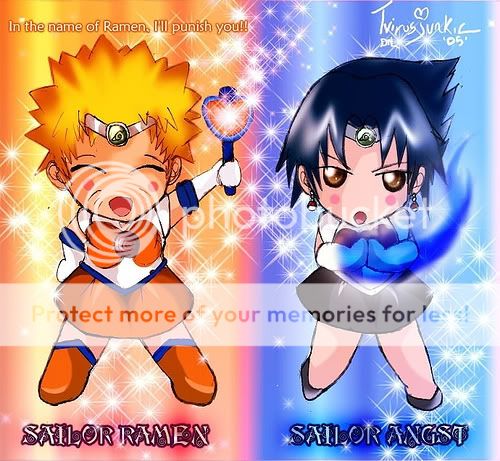 sailor moon naruto &  sasuke