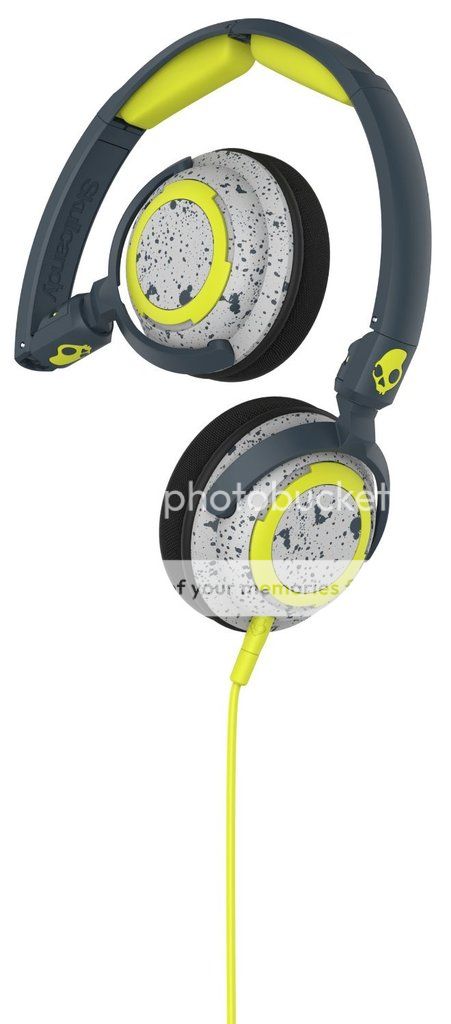 Skullcandy Lowrider | Dk Gray / Lt. Gray / Hot Lime w Mic Earbuds S5LWGY-386